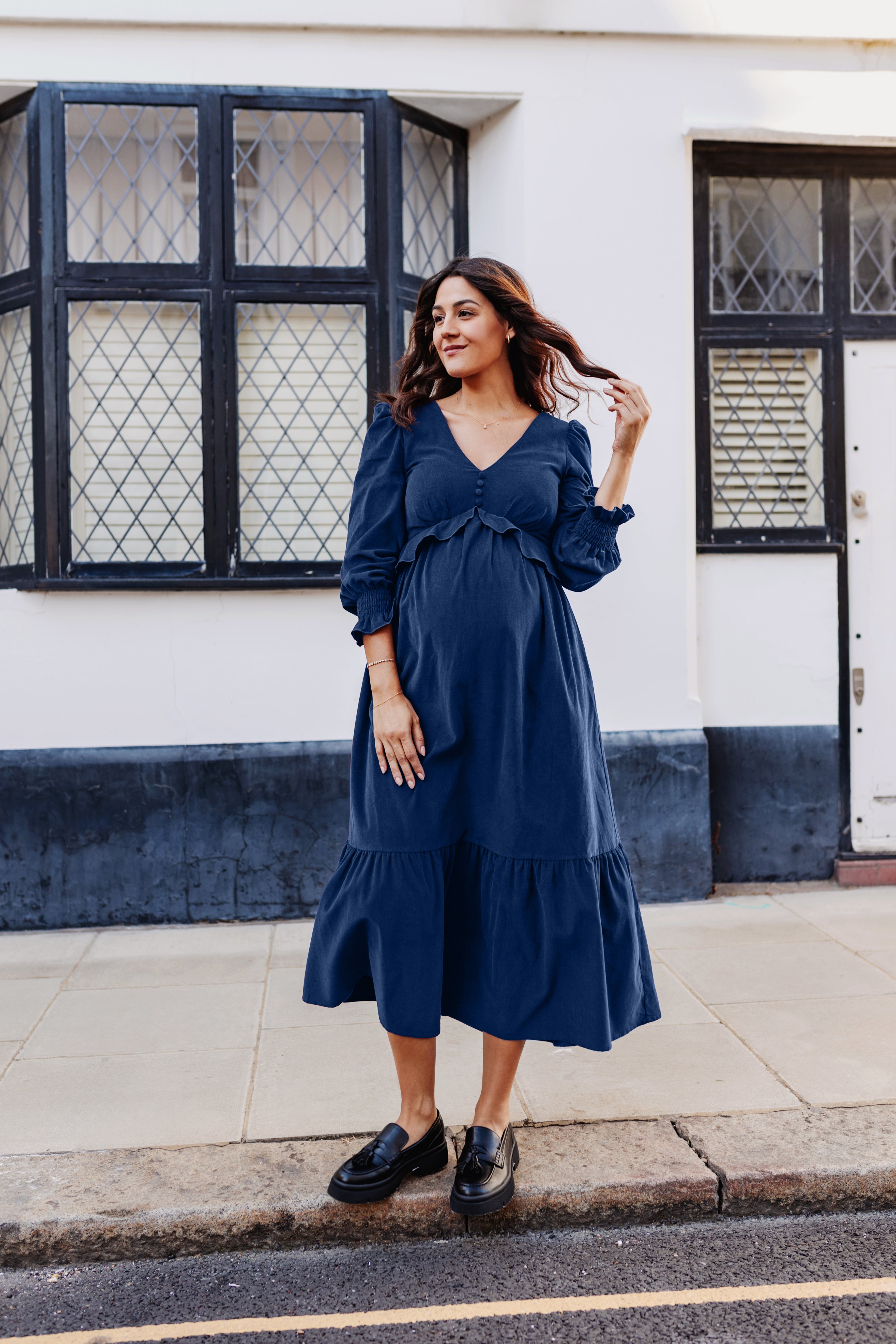 Corduroy Breastfeeding Dress