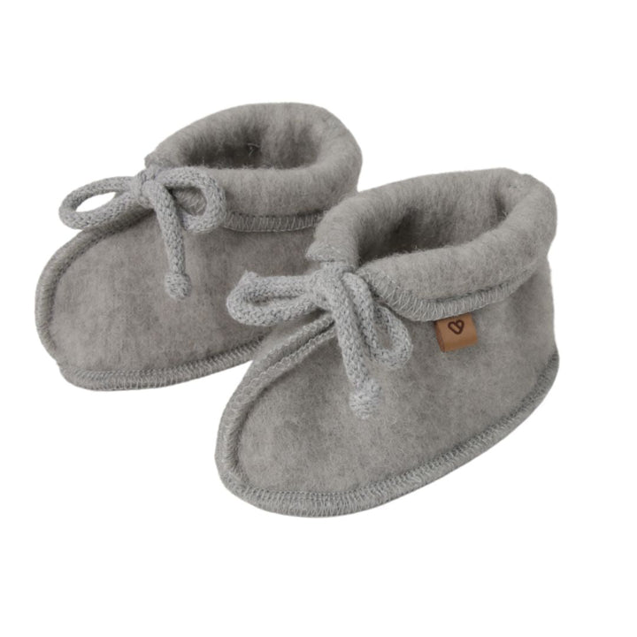 100% Pure Wool Baby Booties - Grey - Bump & Milk