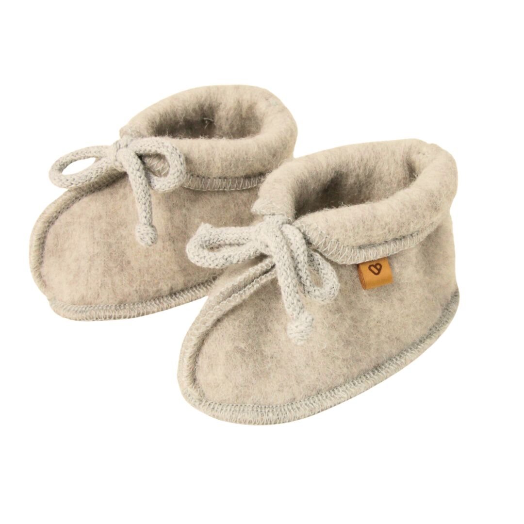 100% Pure Wool Baby Booties - Bump & Milk