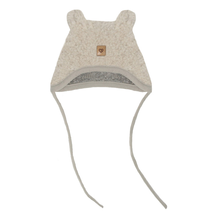 100% Soft Wool Hat ’Bear’ - Beige - Bump & Milk