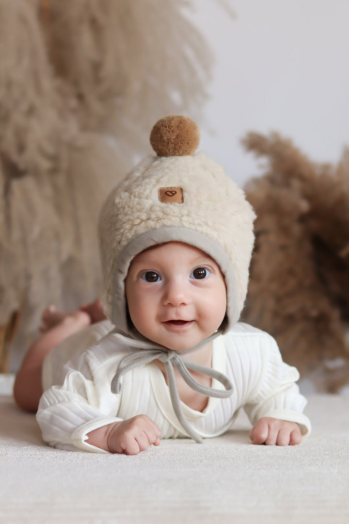 100% Soft Wool Hat ’Tulip’ - Brown - Bump & Milk