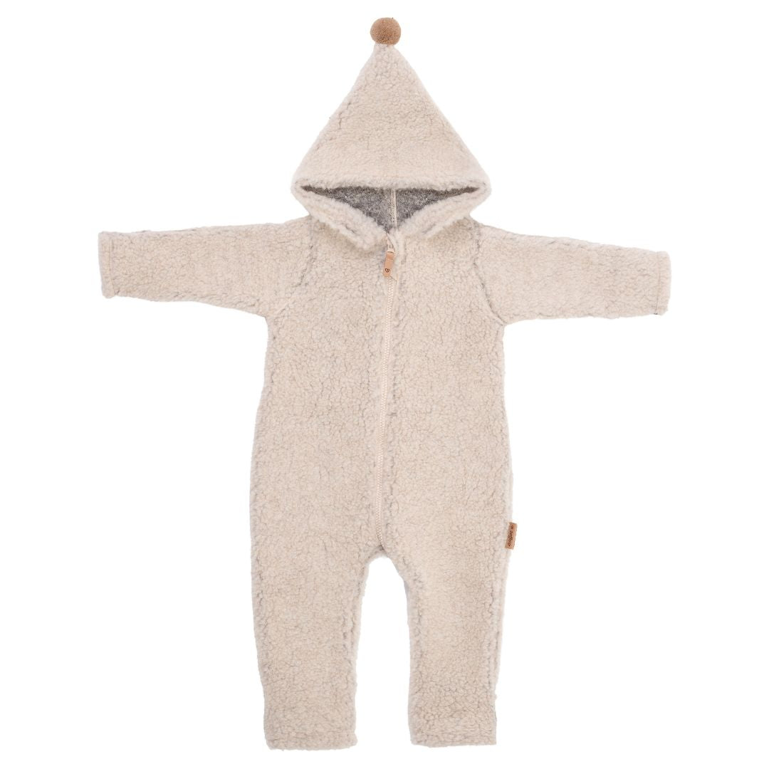 100% Wool Pramsuit - Beige - Bump & Milk