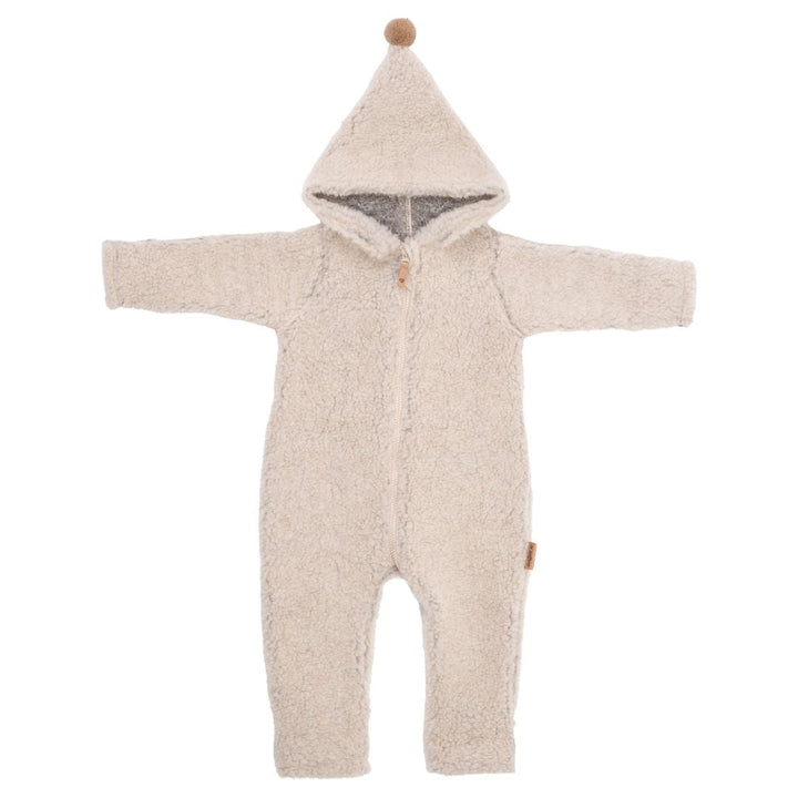 100% Wool Pramsuit - Beige - Bump & Milk