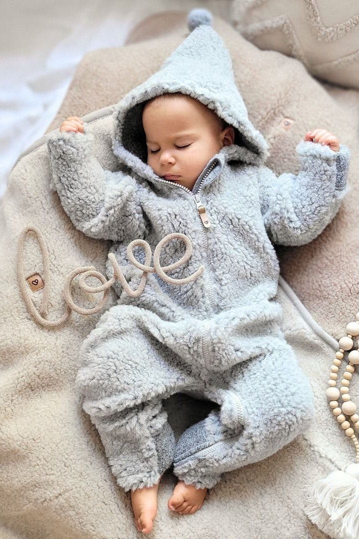 100% Wool Pramsuit - Beige - Bump & Milk