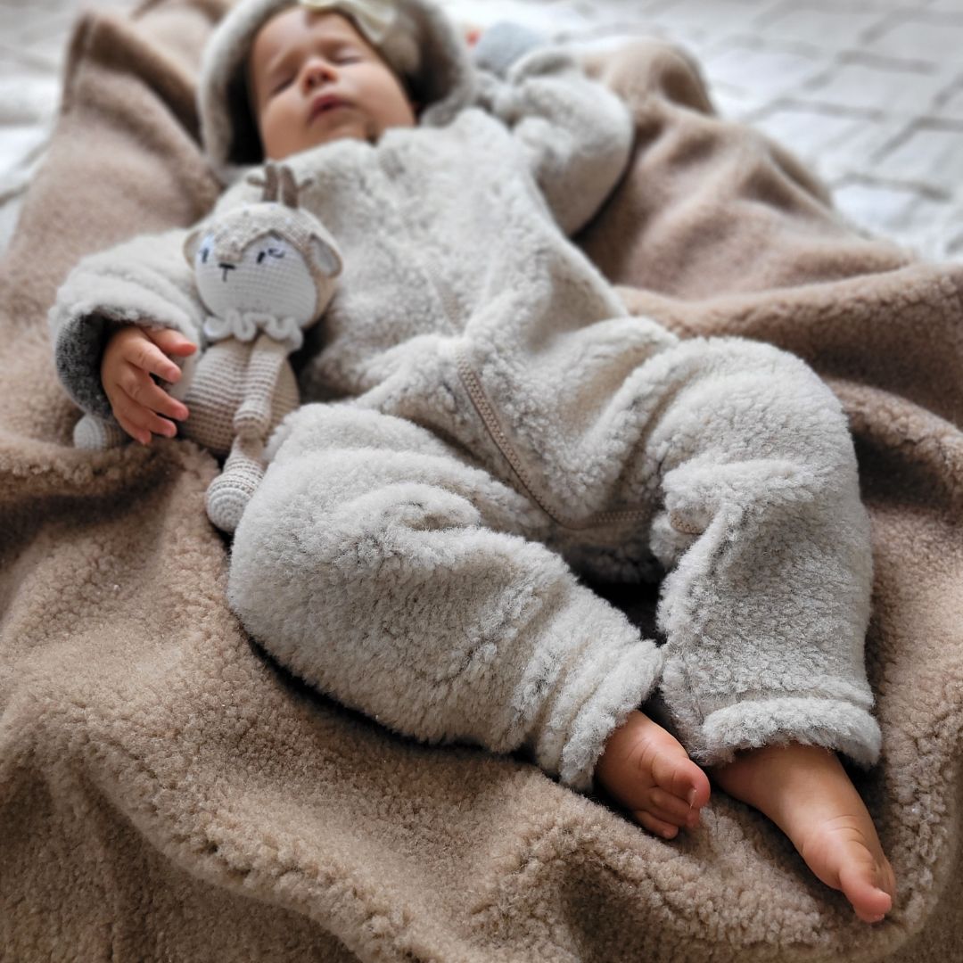 100% Wool Pramsuit - Grey - Bump & Milk