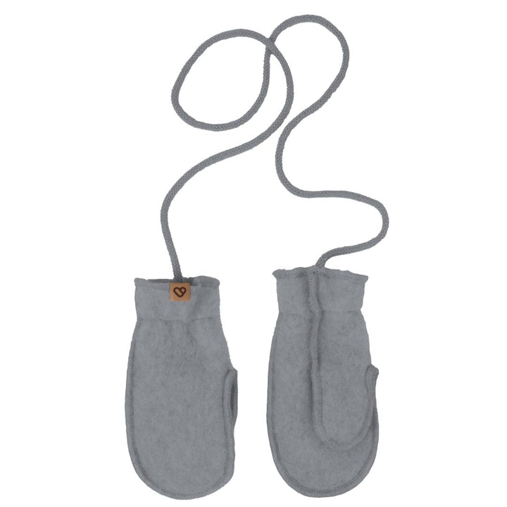 3 - 5 yrs Wool Mittens in Grey - 100% Wool - Bump & Milk