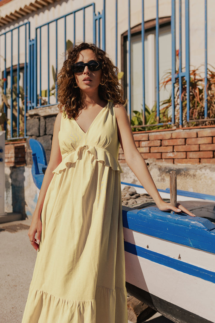 Sienna Dress Yellow - Pre-Order - Shipping 20-27th of May
