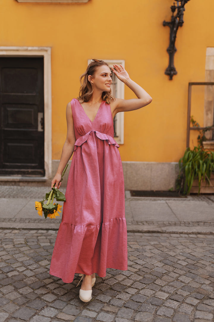 Sienna Dress Raspberry - Pre-Order - Shipping 20-27th of May