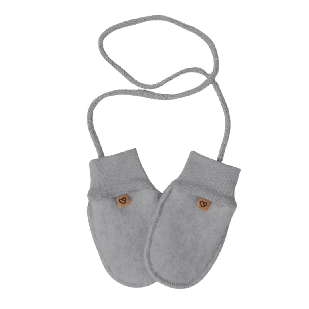 Baby Mittens in Grey - 100% Wool - Bump & Milk