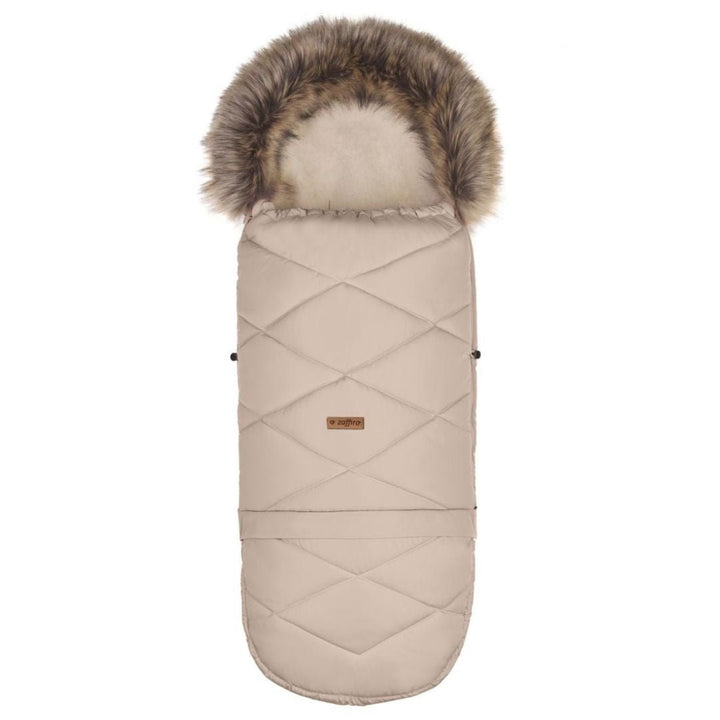 GrowUp 4.0 Footmuff Lined with 100% Sheepskin 0 - 4 yrs - Beige - Bump & Milk