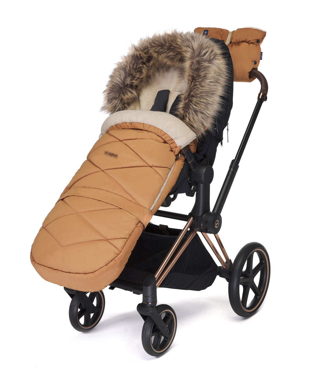 GrowUp 4.0 Footmuff Lined with 100% Sheepskin 0 - 4 yrs - Beige - Bump & Milk