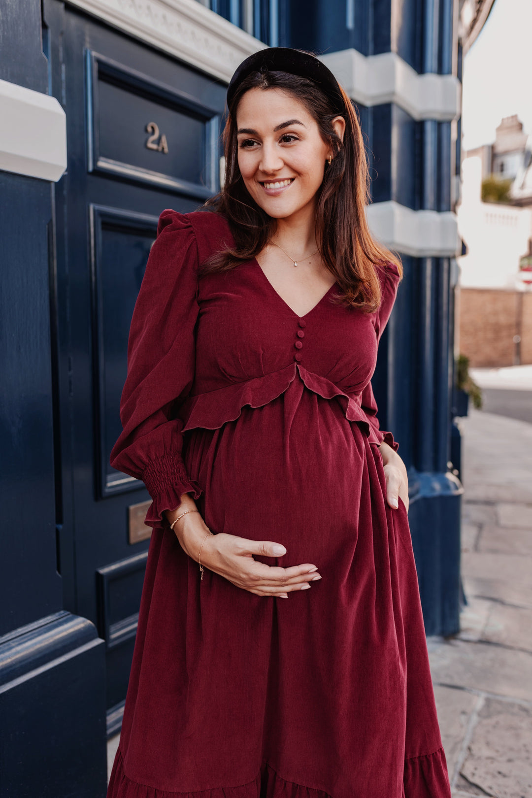 Corduroy Breastfeeding Dress | Maternity Dress For Holidays Bump & Milk Corduroy Breastfeeding Dress | Maternity Dress For Holidays Bump & Milk
