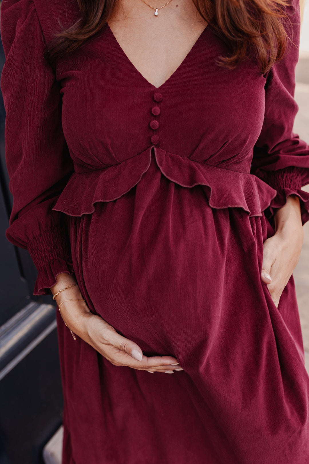 Corduroy Breastfeeding Dress Corduroy Breastfeeding Dress