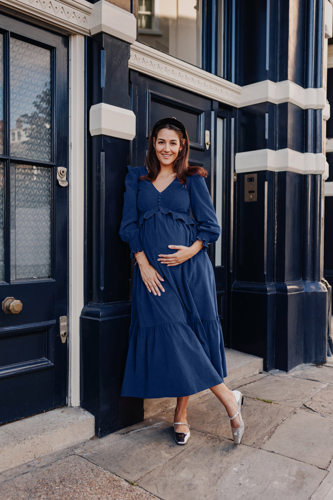 Corduroy Breastfeeding Dress | Maternity Dress For Holidays Bump & Milk Corduroy Breastfeeding Dress | Maternity Dress For Holidays Bump & Milk