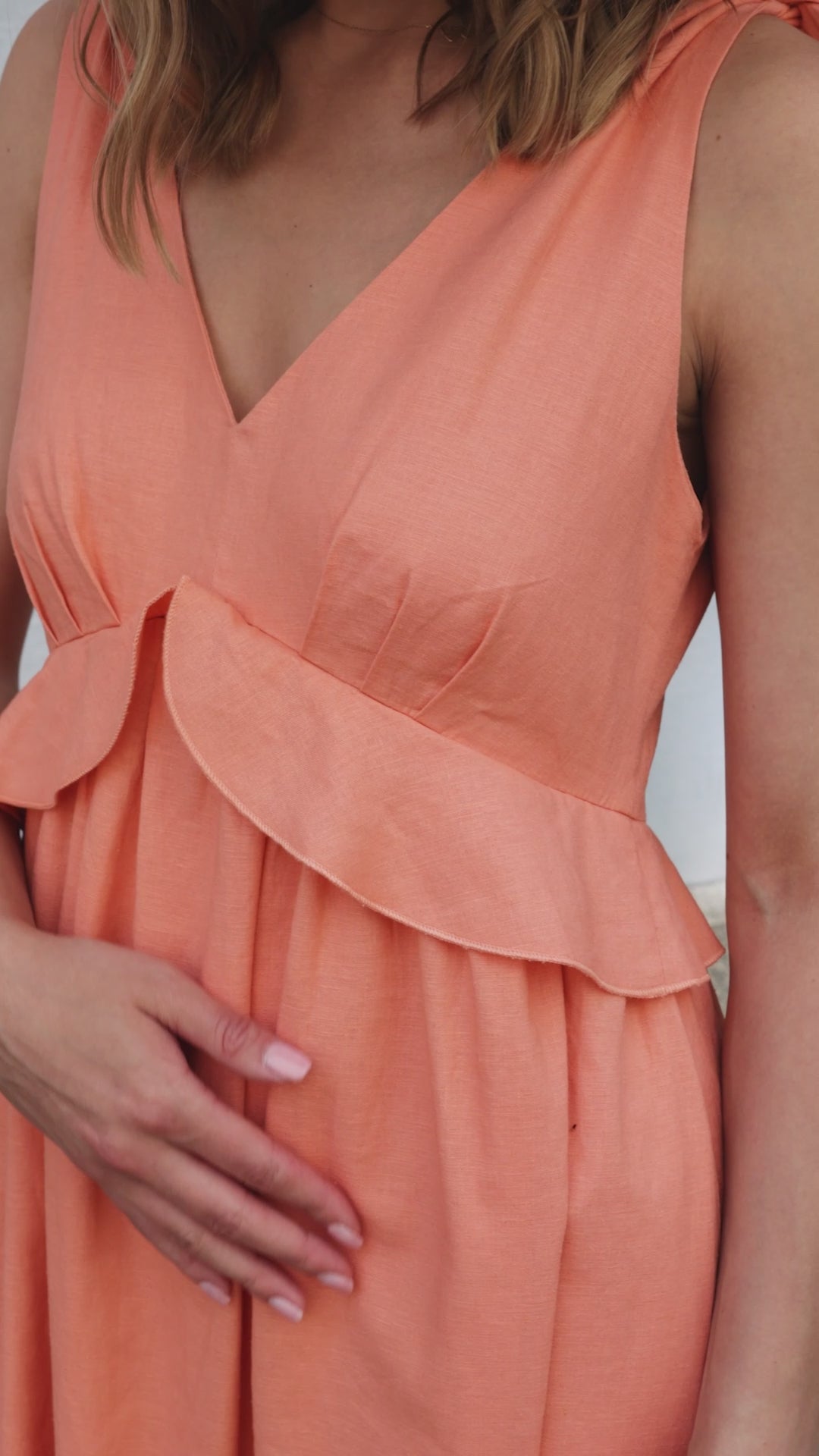 Sienna Midi Dress in Orange