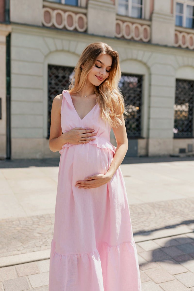 Sienna Dress Pink - Bump & Milkdress