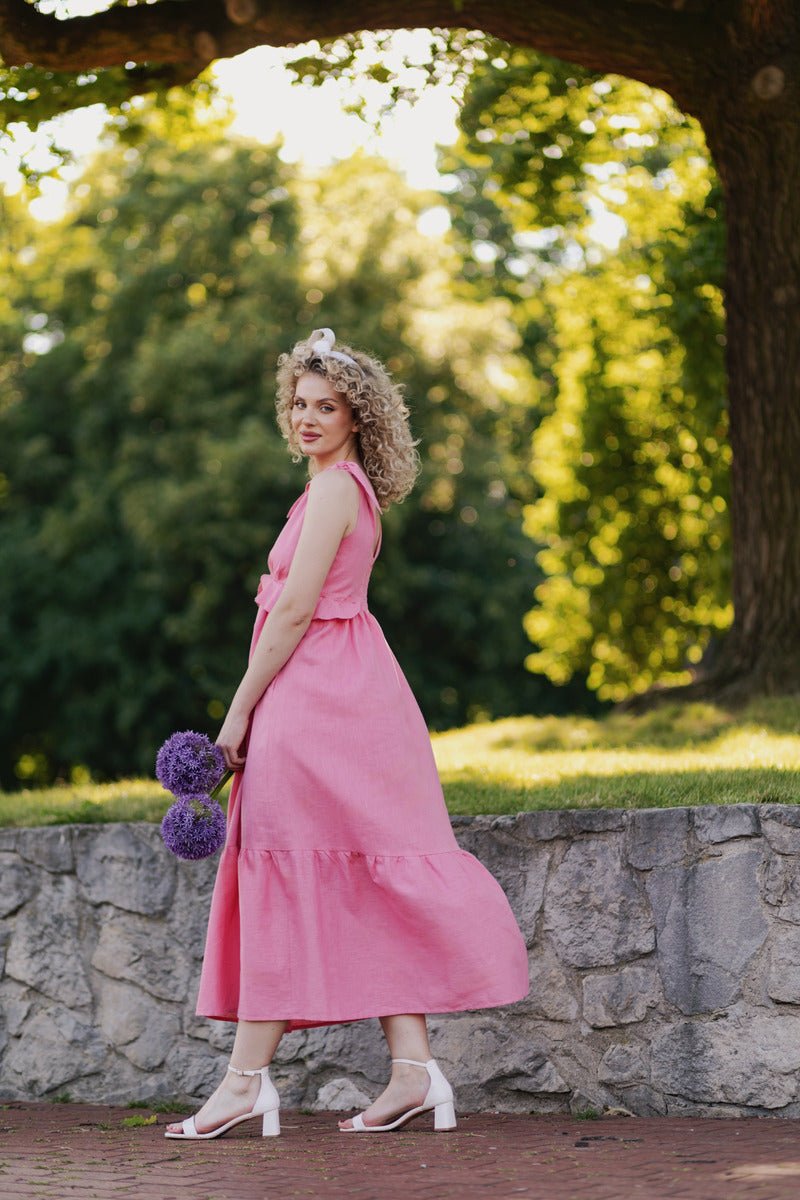 Sienna Dress Raspberry - Bump & Milkdress