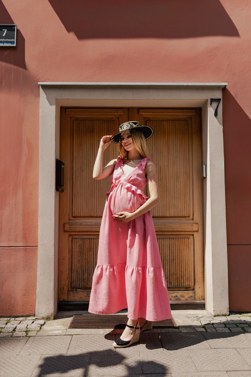 Sienna Dress Raspberry - Bump & Milkdress