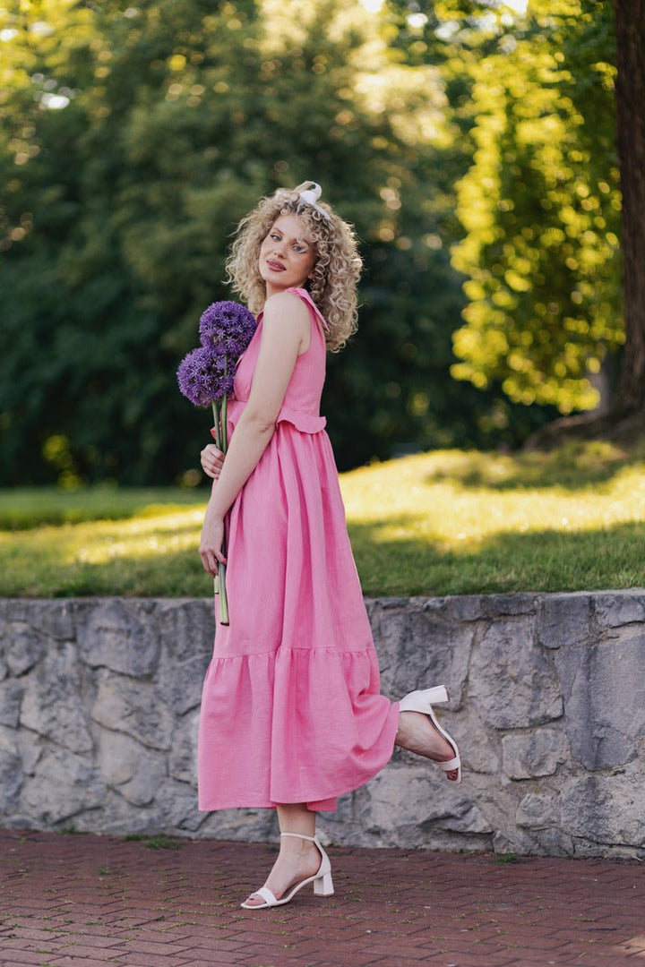 Sienna Dress Raspberry - Bump & Milkdress