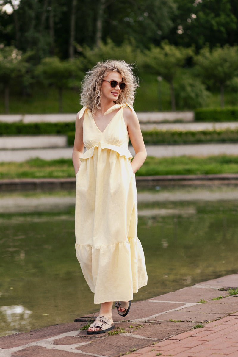 Sienna Dress Yellow - Bump & Milkdress