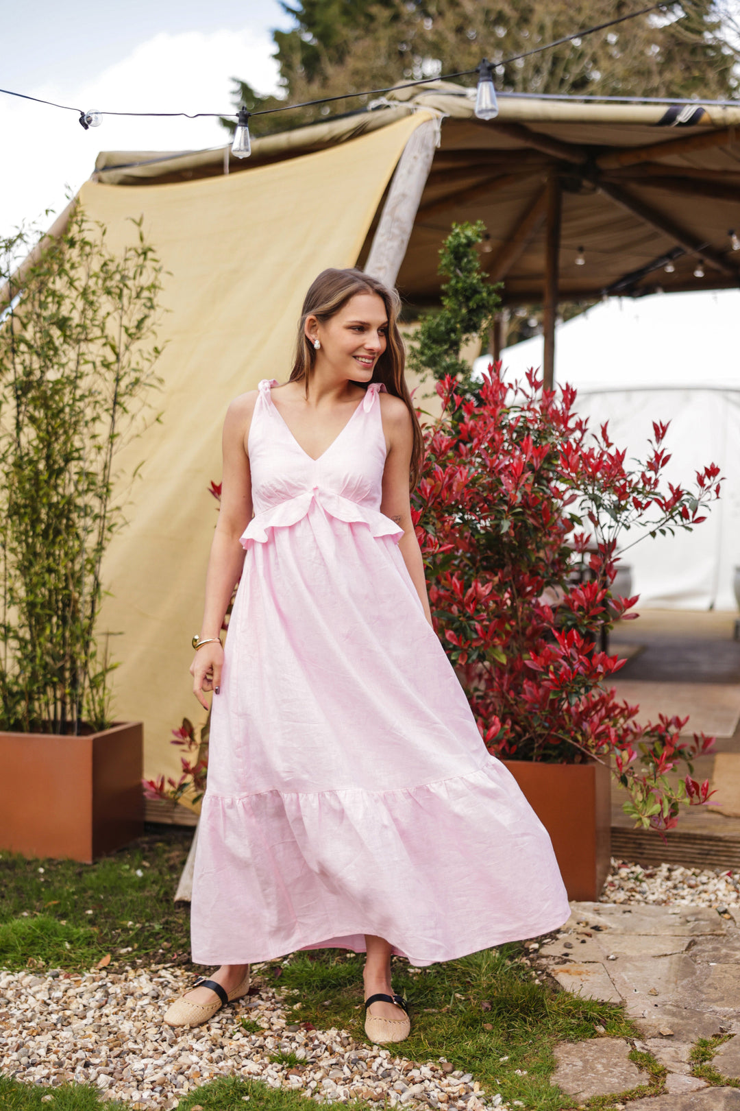 Maternity and Breastfeeding Maxi Linen Dress Maternity and Breastfeeding Maxi Linen Dress