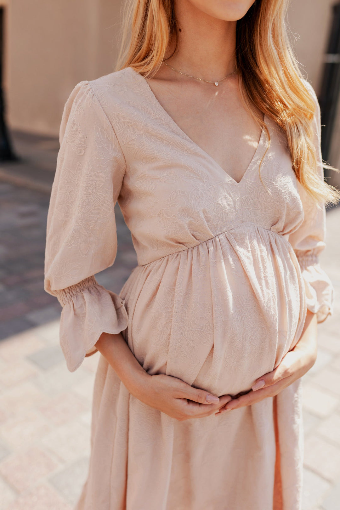 Valeria Dress Beige - Bump & Milk