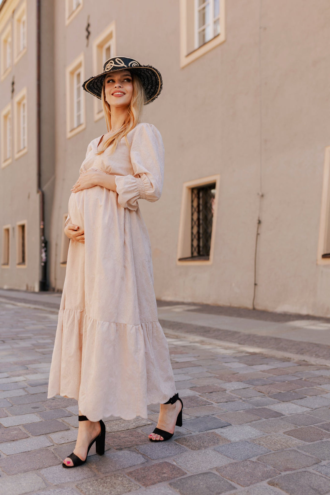 Valeria Dress Beige - Bump & Milk