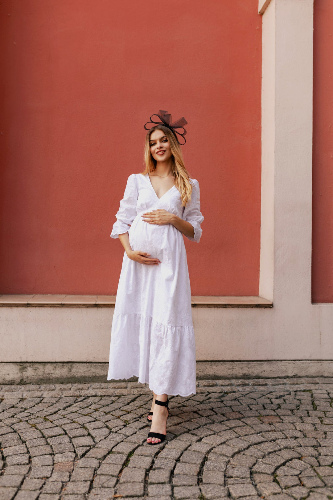 White Maternity Dress for Wedding Bump & Milk White Maternity Dress for Wedding Bump & Milk